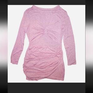 Pink Long Sleeve Mini Dress